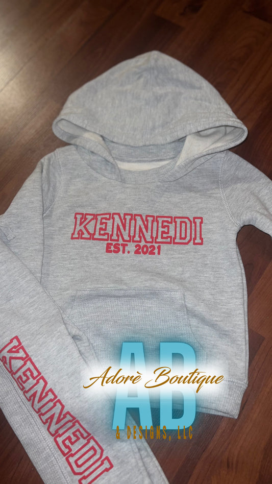 Kids Puff Sweatsuit/Hoodie Set