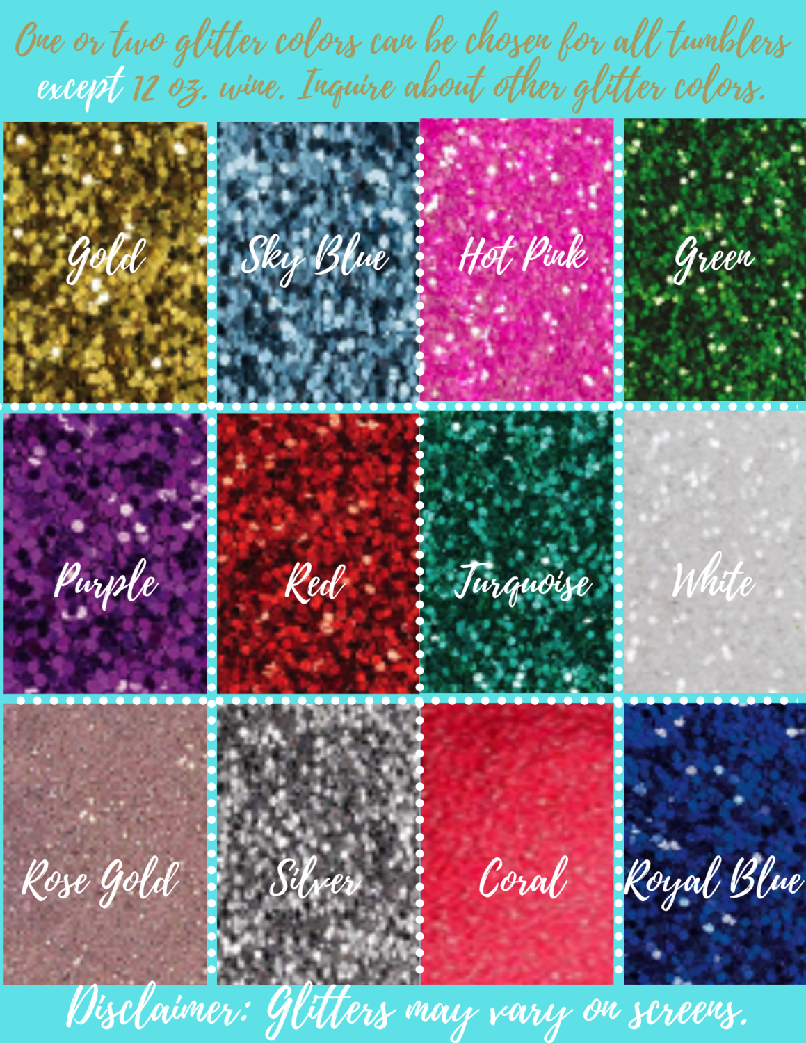 Personalized Glitter Tumbler