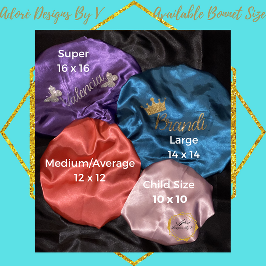 Personalized Satin Bonnet