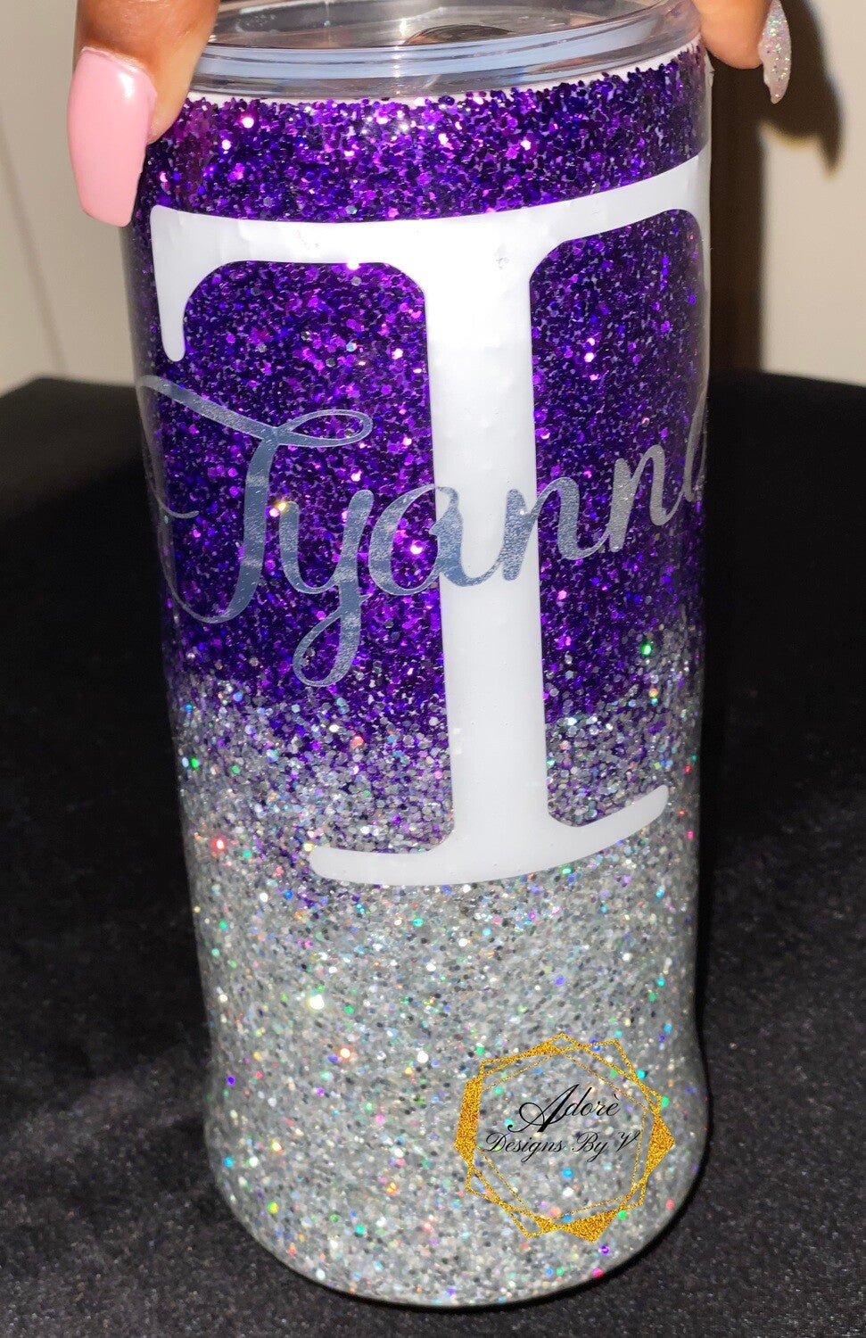 Personalized Glitter Tumbler