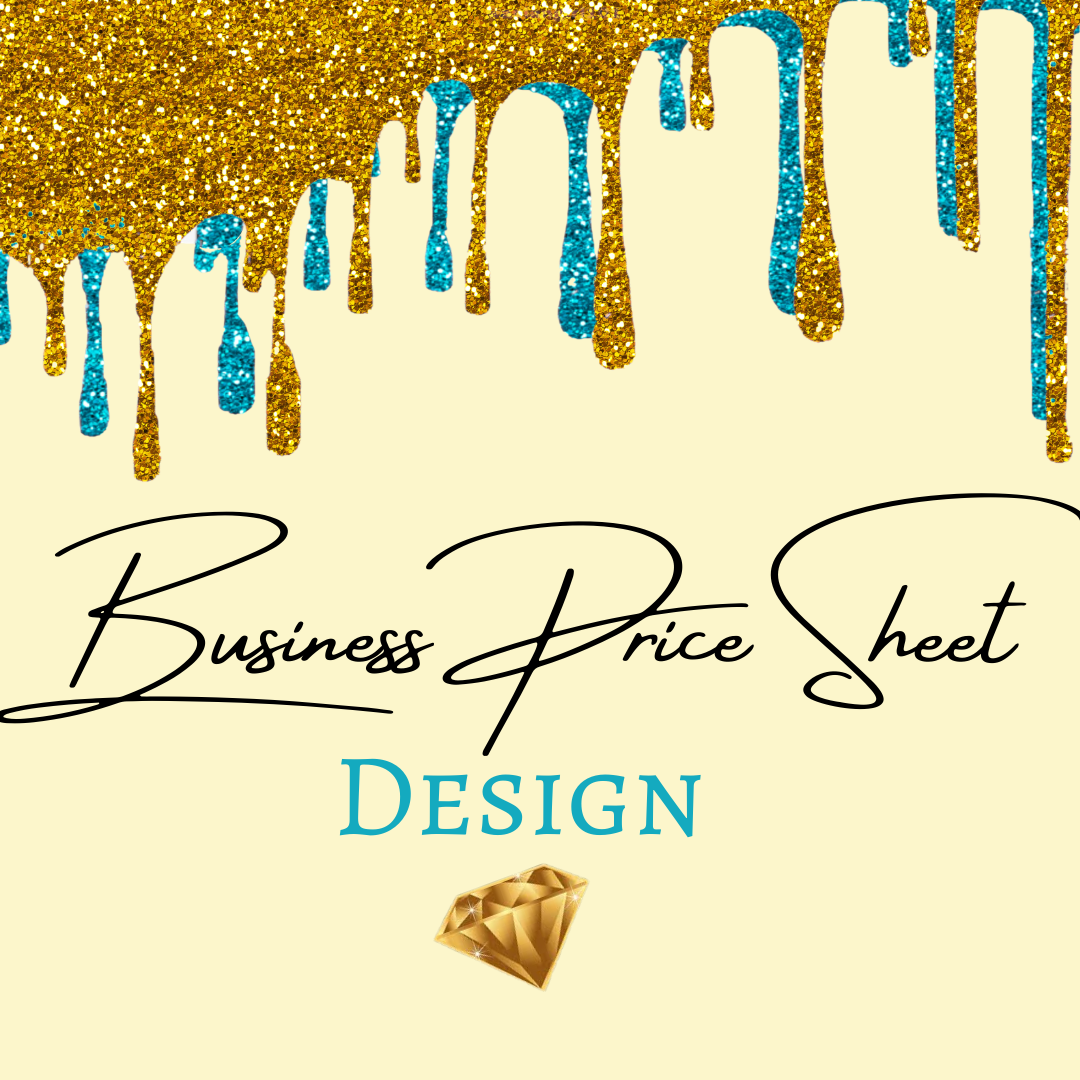 Custom Business Price Sheet Design