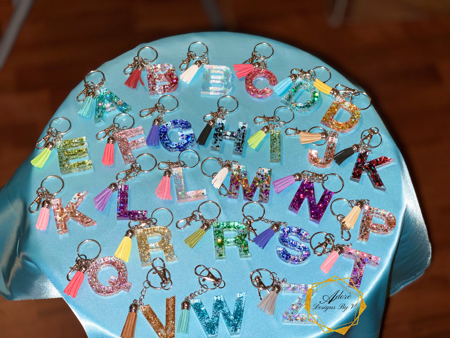 Letter Resin Keychains