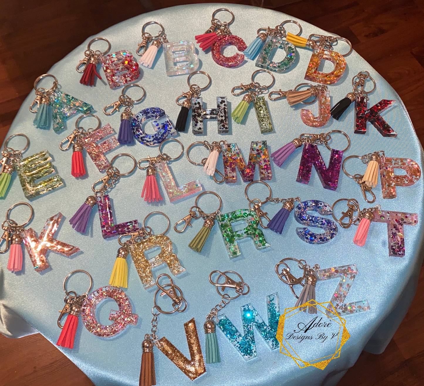 Letter Resin Keychains