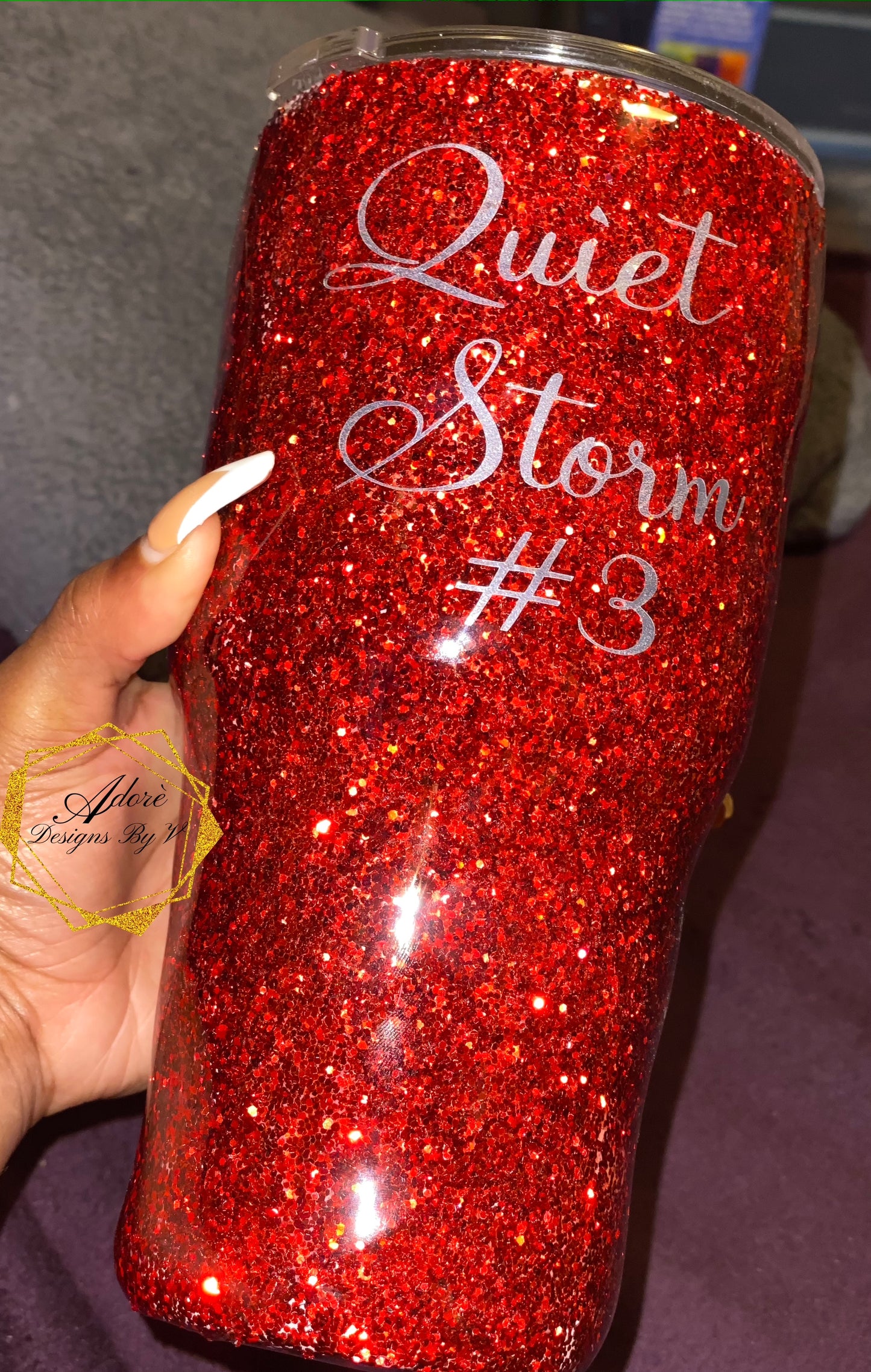 Personalized Glitter Tumbler