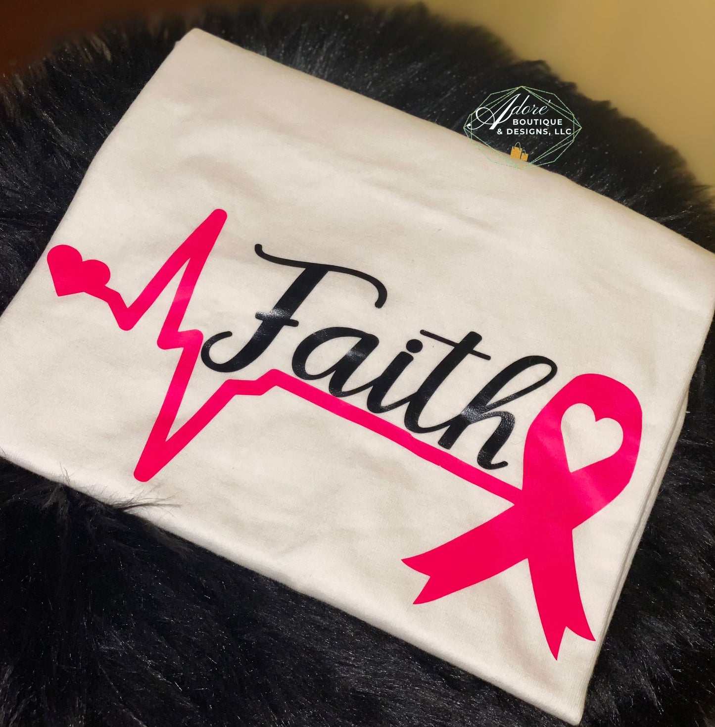 Faith with Cancer Ribbon Shirt