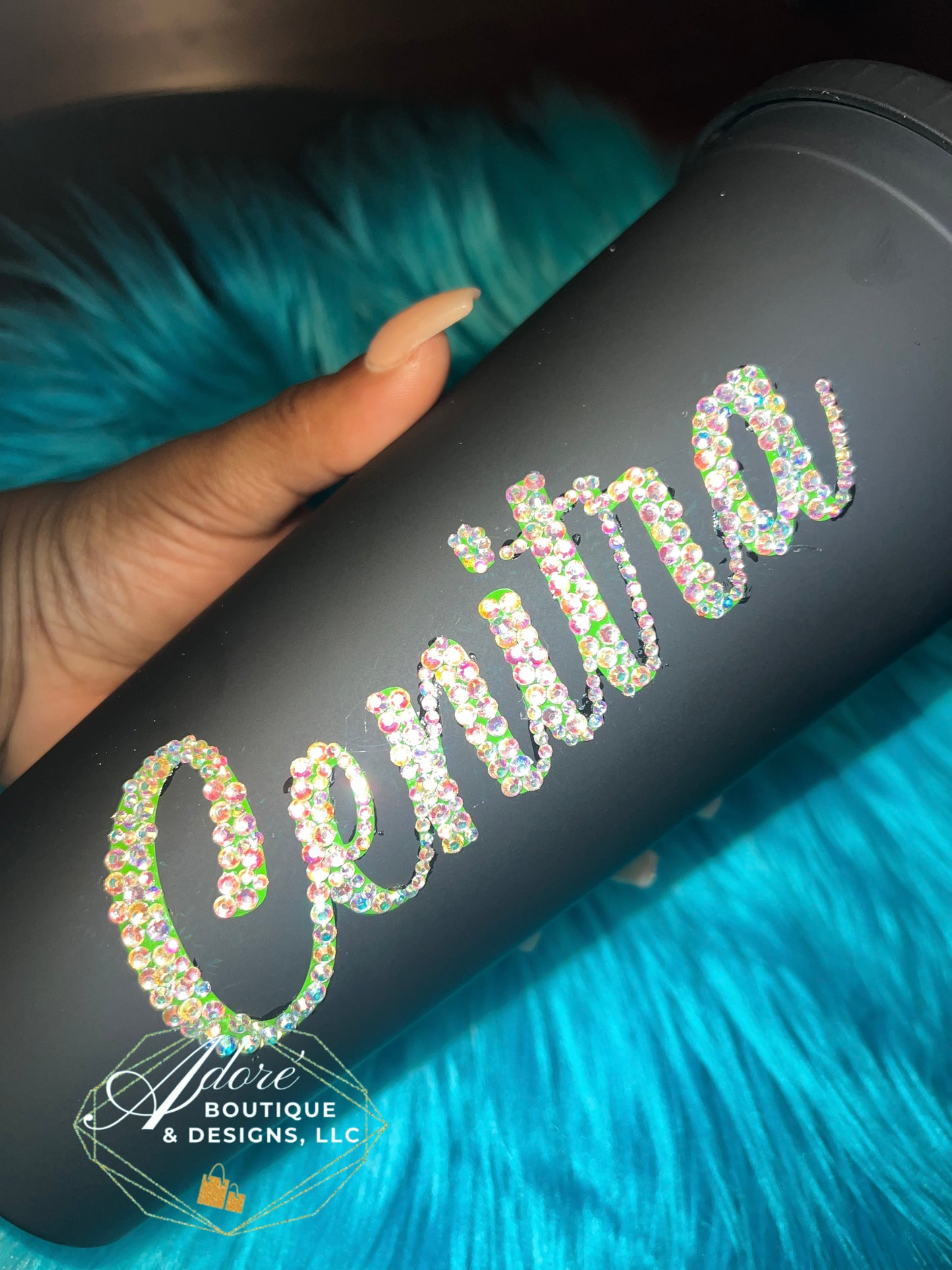 Personalized Name Rhinestone Tumbler