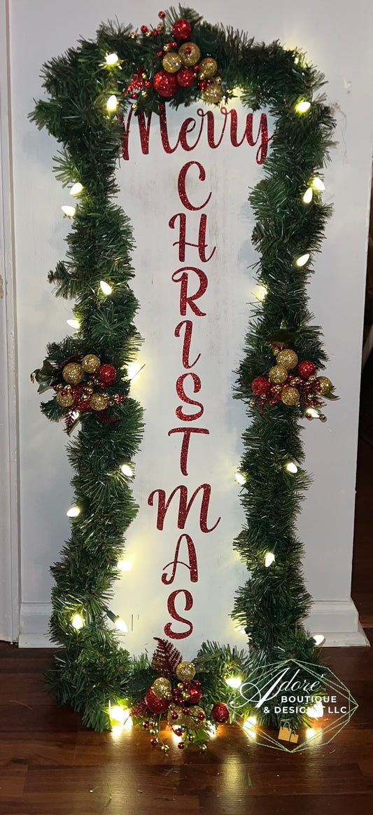 Vertical Christmas Sign