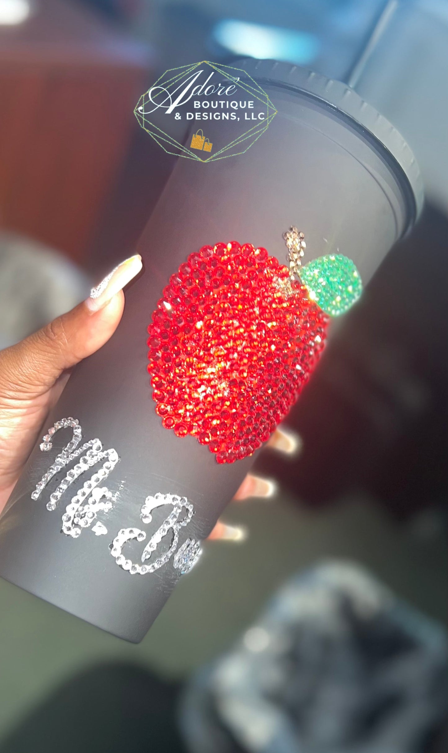 Teacher Rhinestone Tumbler